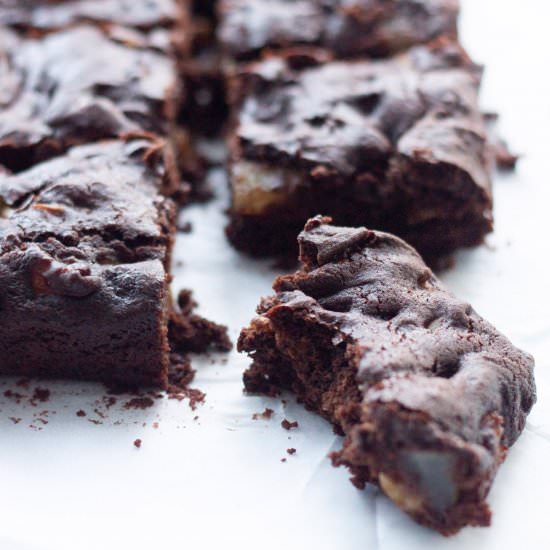 Pear and Walnut Chocolate Brownies