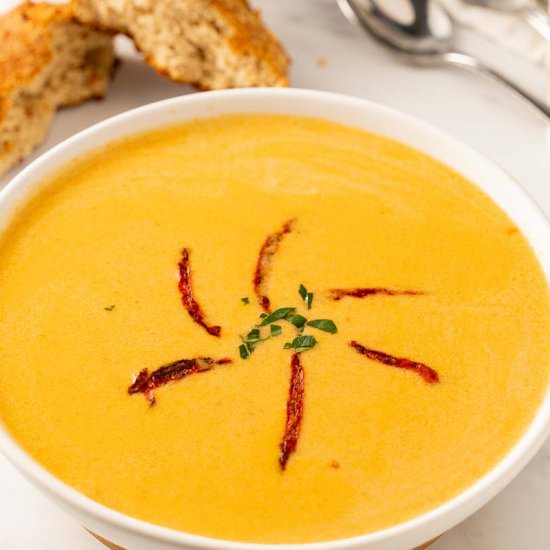 Creamy Onion Soup with Ham