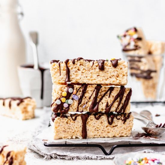 Vegan Protein Rice Crispy Bars