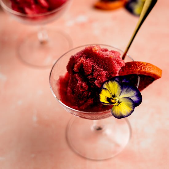 Boozy Blood Orange Sorbet