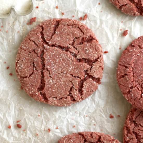 No Chill Red Velvet Sugar Cookies