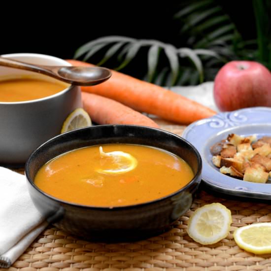 lemongrass carrot and apple soup