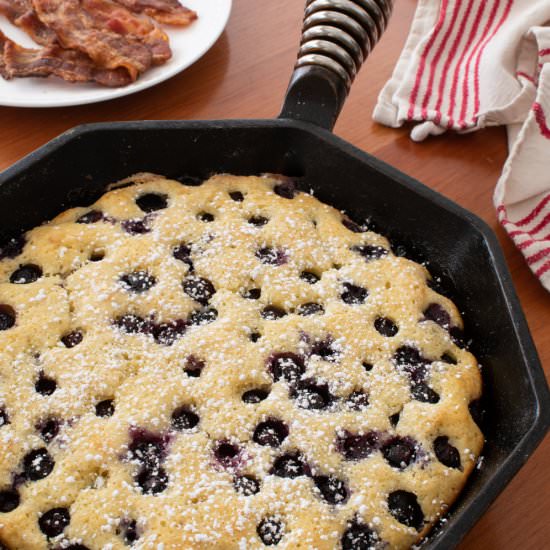 Oven-Baked Blueberry Pancake