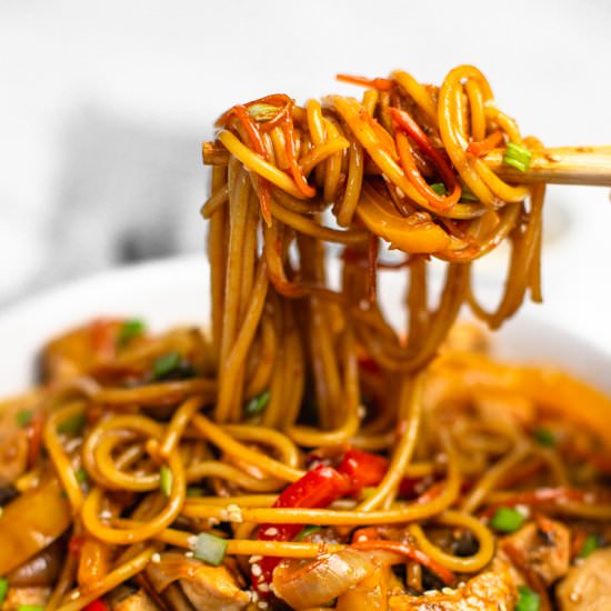EASY CHICKEN LO MEIN RECIPE (GLUTEN