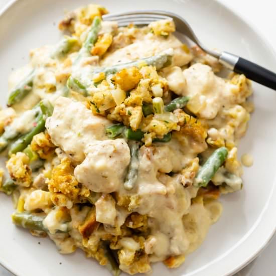 Chicken and Stuffing Casserole