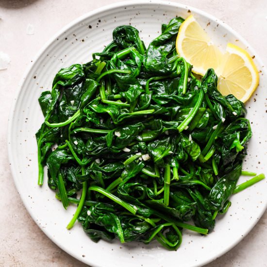 Sautéed Spinach with Garlic