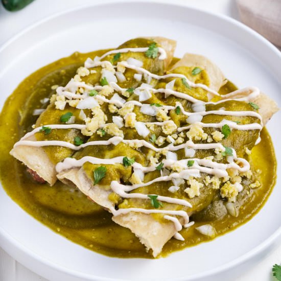 Vegan Enchiladas Verdes