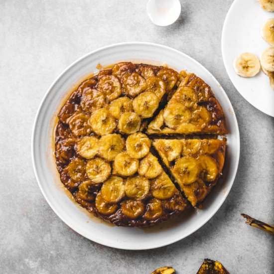 PB Banana Upside Down Cake