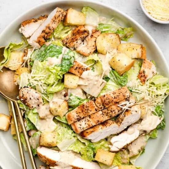 Healthy Chicken Caesar Salad