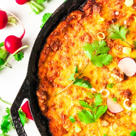Chicken Mole with Crisp Corn Crust