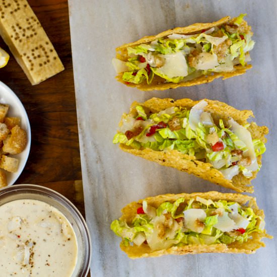 Caesar Salad Tacos