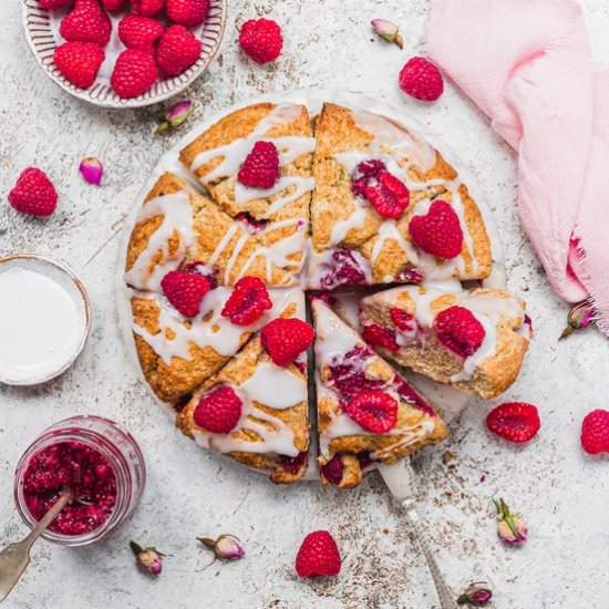 Vegan Raspberry Scones (GF)