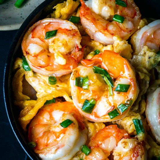 Prawns and Eggs stir fry