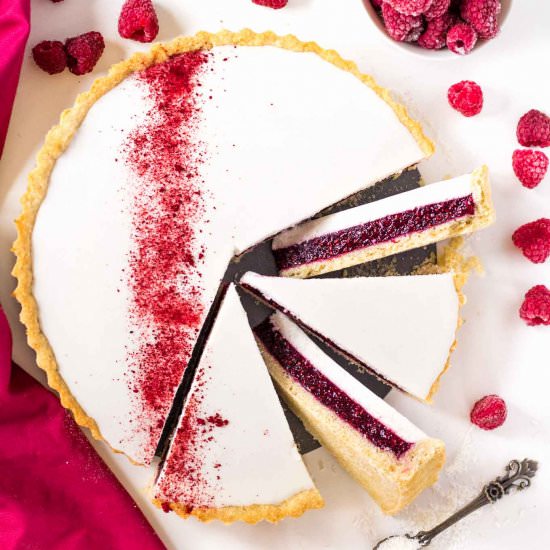 Coconut Mousse Raspberry Tart