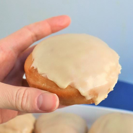 Maple Cream Filled Doughnuts- Vegan