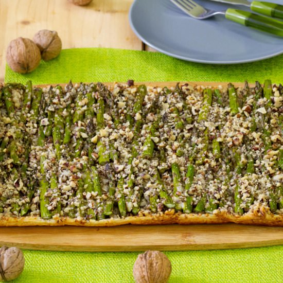 Green asparagus tart