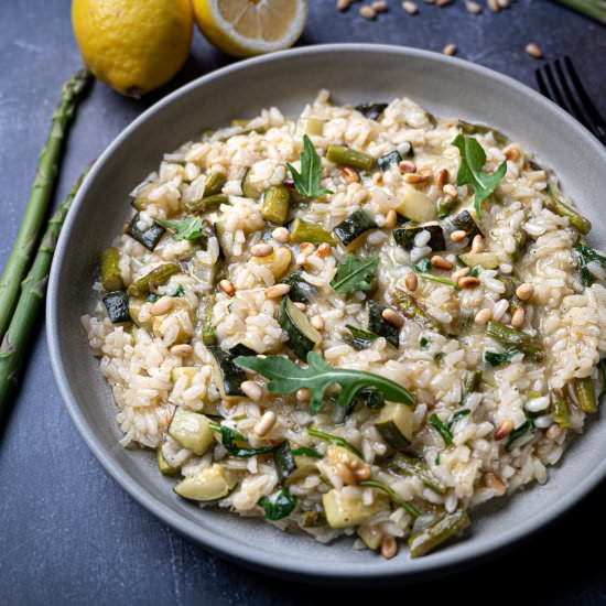 Asparagus and Courgette Risotto
