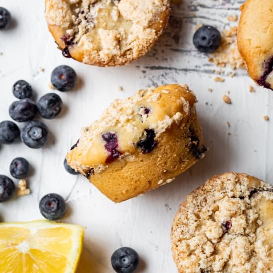 Lemon Blueberry Mochi Muffins