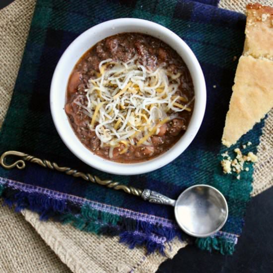 Chili w/ Chocolate & Peanut Butter