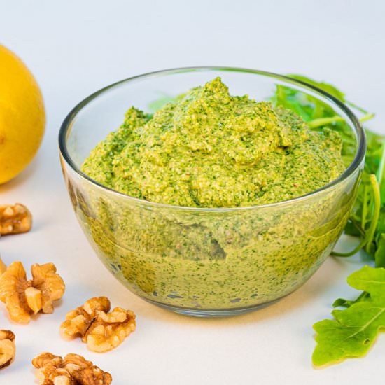 Arugula Walnut Pesto Sauce