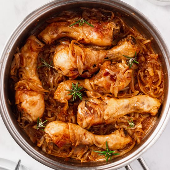 chicken with onions