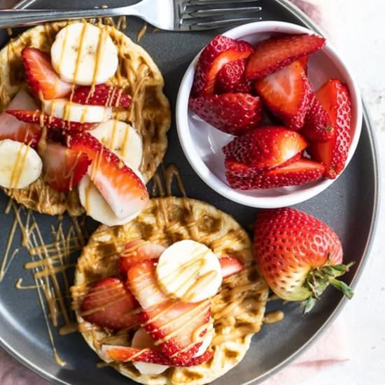 High Protein Oat Waffles