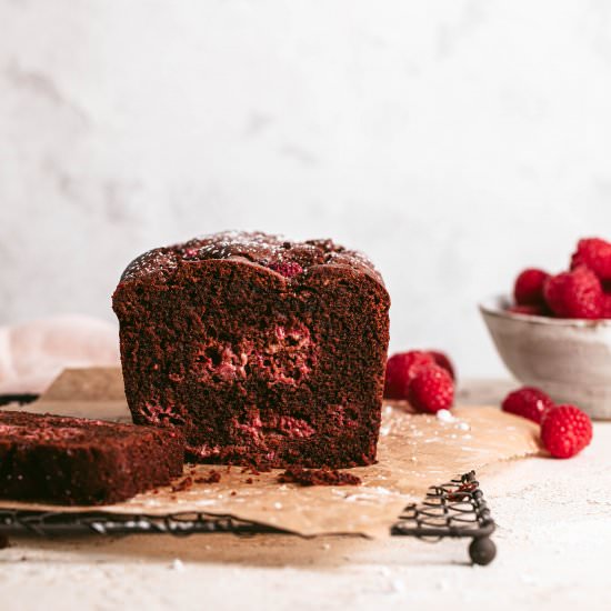 Gluten Free Raspberry Choc Loaf