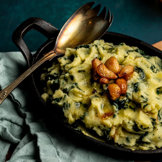 Vegan Colcannon w/ Garlic Confit