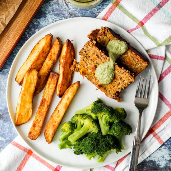 Mediterranean Chickpea Meatloaf