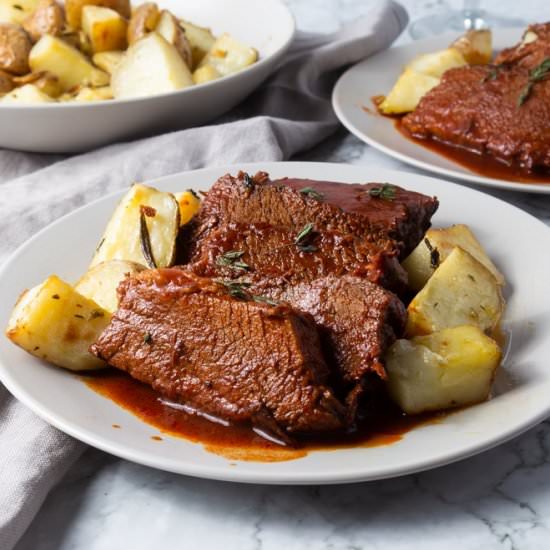 red wine braised beef brisket