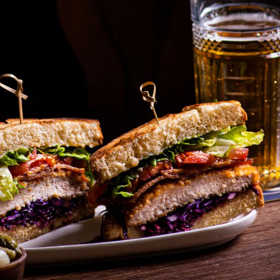 Turkey Katsu Club Sandwich