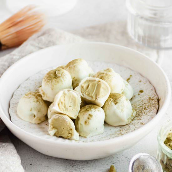 Matcha White Chocolate Truffles