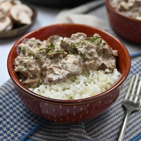 Keto Instant Pot Stroganoff