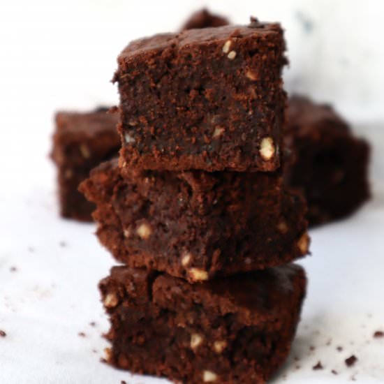Soft Chocolate Zucchini Brownies