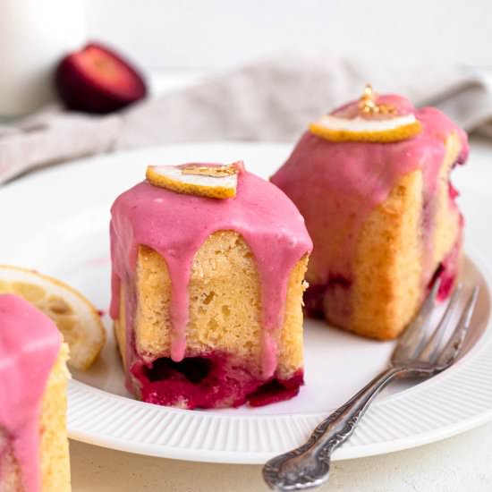 Lemon and Plum Pound Cake
