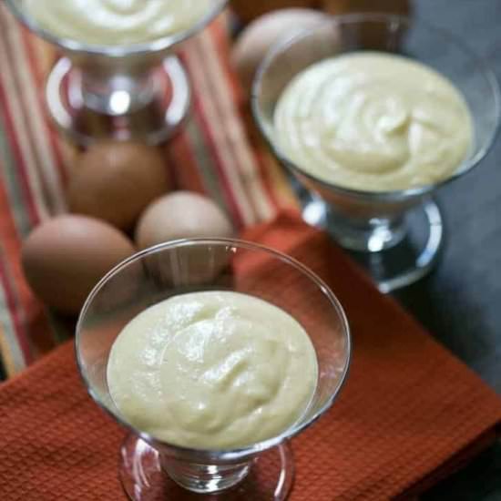 Egg Fast Lemon Pudding Custard