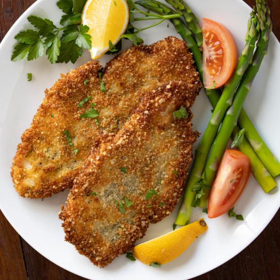 Parmesan, Panko Crusted Chicken Cut