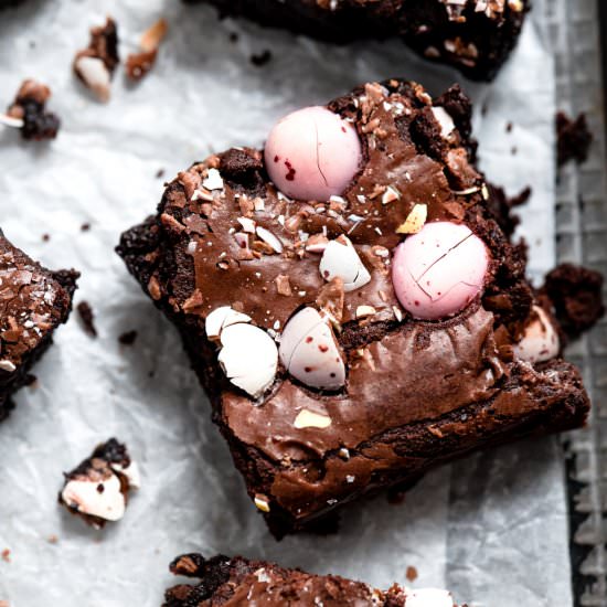 Ultra Fudgy Mini Egg Brownies