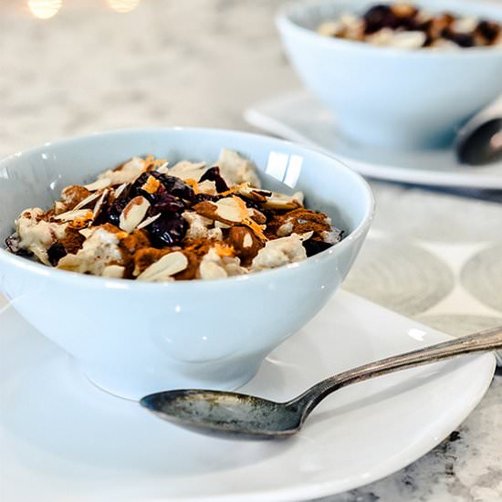 Cooked Oatmeal with Cranberries