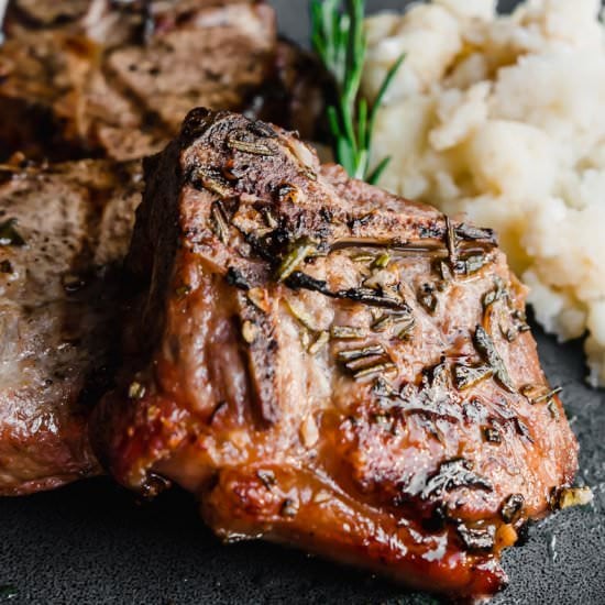 Garlic & Rosemary Grilled Lamb Chop