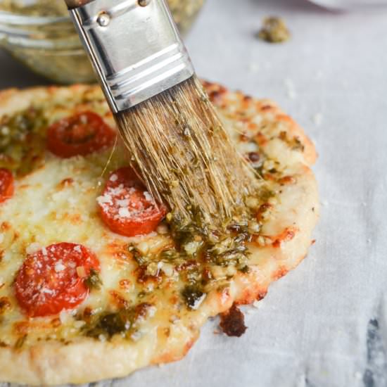 keto chicken pesto pizzas