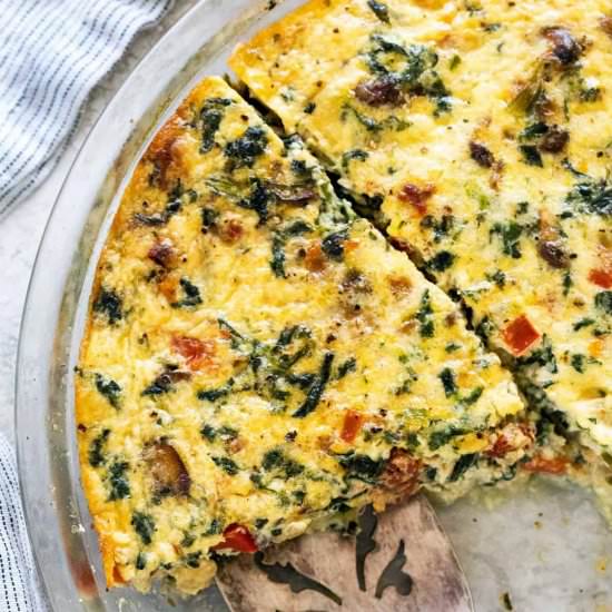 Crustless Spinach Quiche