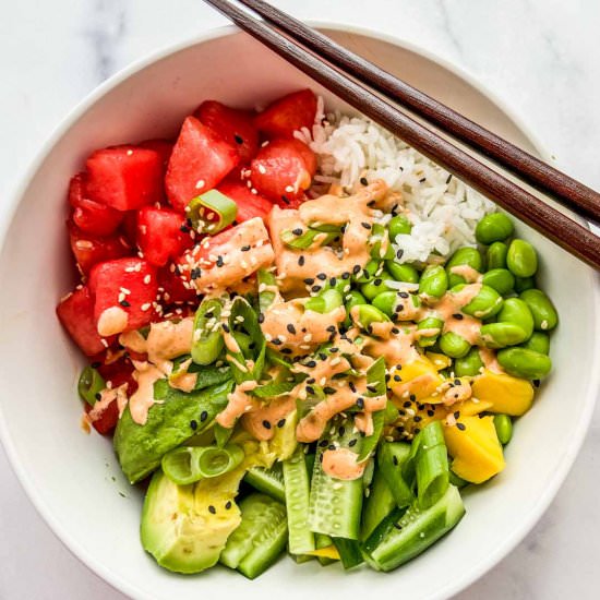 Watermelon Poke Bowls
