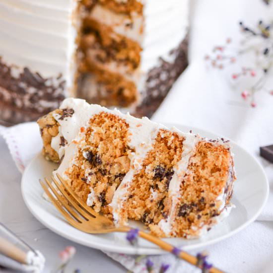 Vegan Cookie Dough Cake
