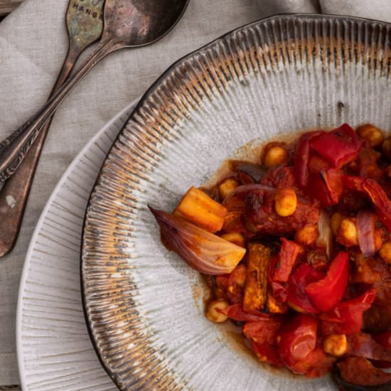Easy Eggplant Tray Bake Tagine