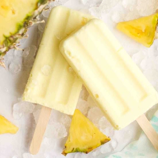 Easy Dole Whip Popsicles