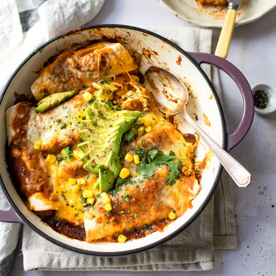 Simple Healthy Vegetarian Enchilada