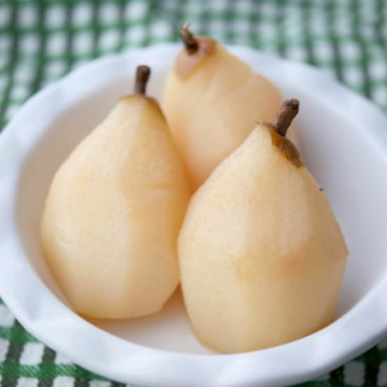 Tequila Poached Pears