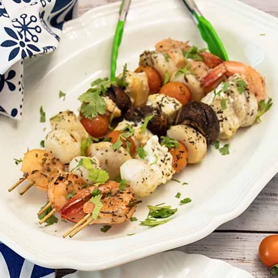Mixed Seafood Kabobs