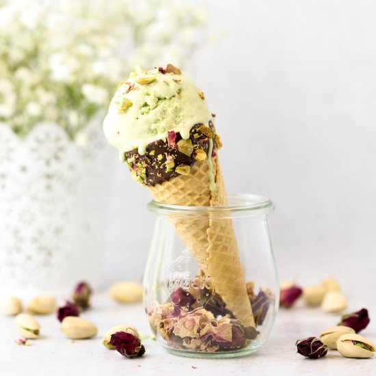 Matcha Rose Ice Cream